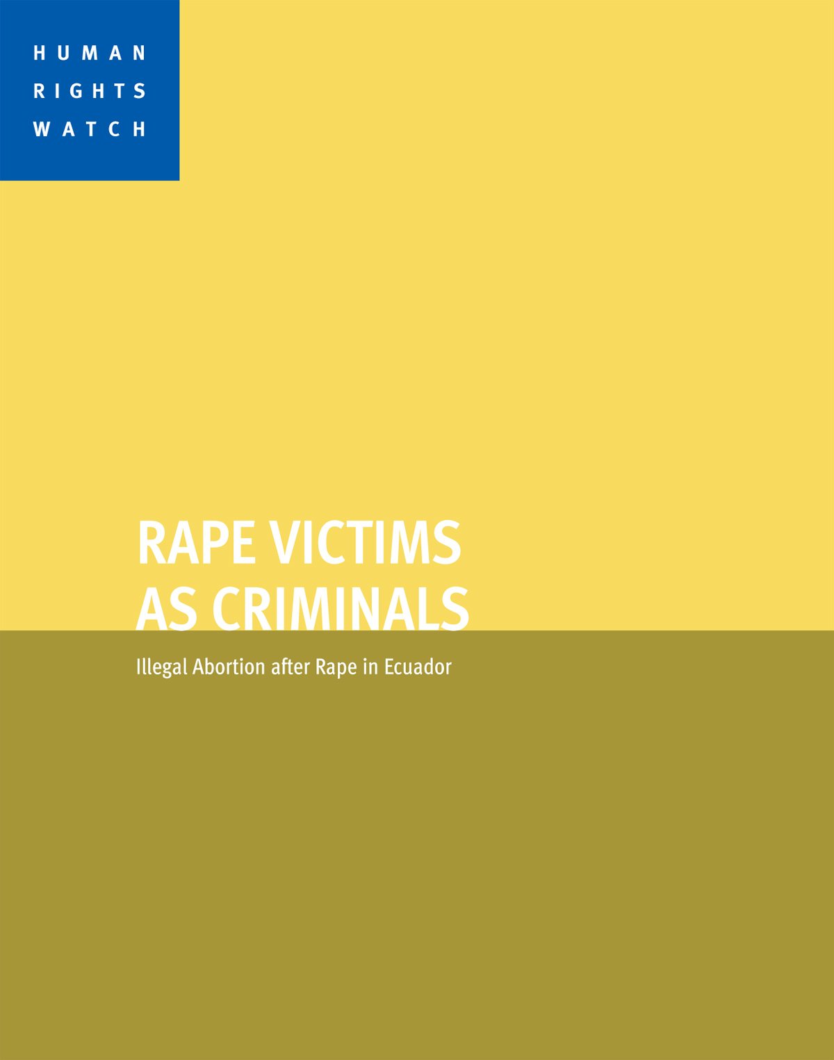 Rape Victims as Criminals