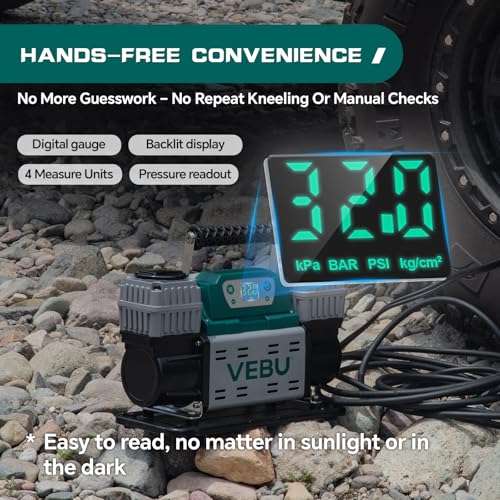 Image of ‌Off-road Air Compressor 12V Tire Inflator, 150PSI with Auto Shut Off, Digital Display & Preset, 10.6CFM Fast Inflation for Off-road Vehicles, Trucks, SUVs, RVs, ATVs