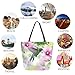 Fashion Extra Large Shoulder Tote Bag, Nature Flowers Hummingbird Canvas Durable Daily Weekender Handle Bag Ideal for Gym Picnic Yoga Beach Travel Kitchen Market Grocery Shopping