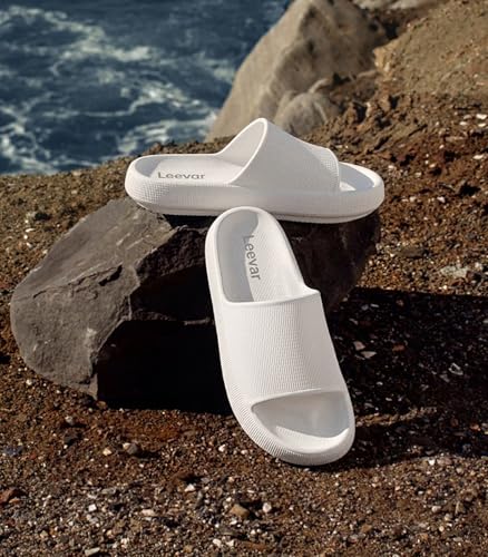 Image of Leevar Cloud Slides for Women and Men - Soft, Comfy, Relax Cloud Slippers, Thick Sole, Non-slip Slides for Men, Easy to Clean, Shower, Swimming, Beach, Indoor and Outdoor Slides for Men