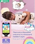 KOKODI Kids Smart Phone Toys, Christmas Birthday Gifts Dinosaur Play Phone for Girls 3-10, Touchscreen HD Dual Camera Cell Phone for Kids, Travel Toy Preschool Learning Toy