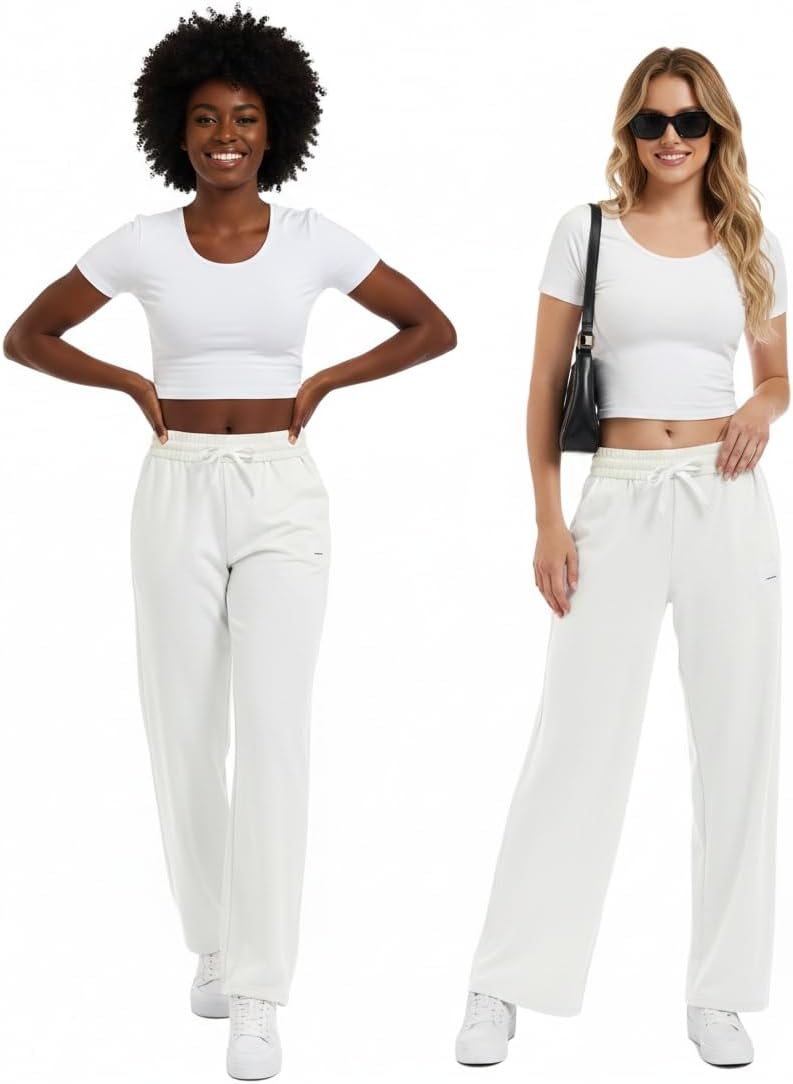 Women's Cotton Y2k Low Rise Striped Sweat Pants Color Block Fold Over Waist Track Pants with Pockets