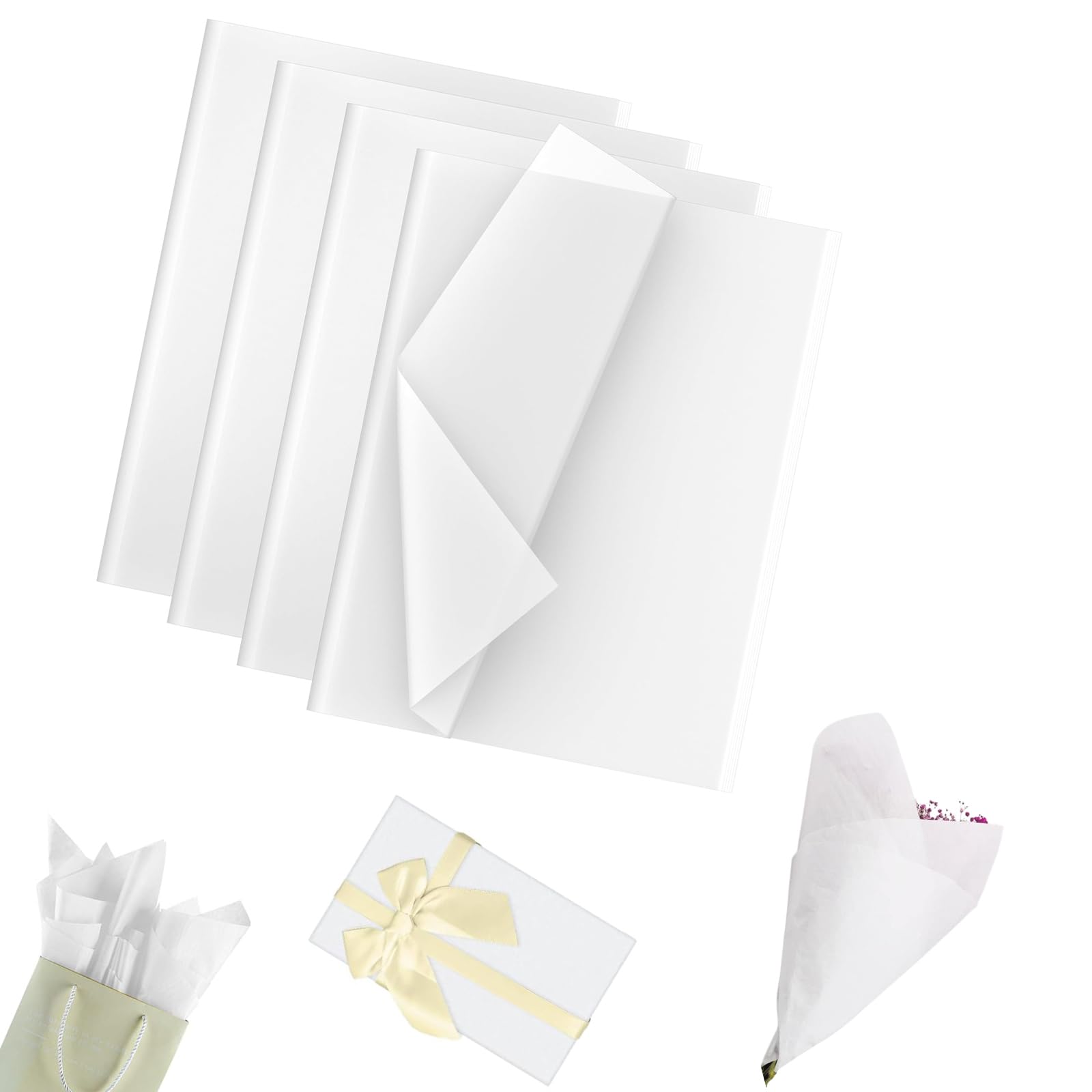 Premium White Acid-Free Tissue Paper for Storage & Gifts - 32 Sheets, 20" x 28" - Ideal for Textiles, Clothing, Photos, & Dolls - Unbuffered & Lignin Free