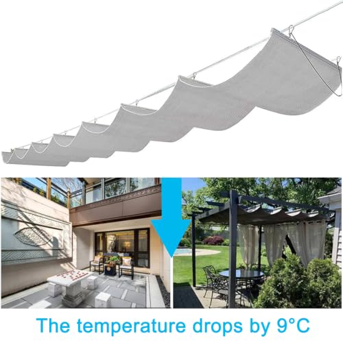 Couverture d'ombre ventilation en forme de U rétractable 1.4x6m - 5