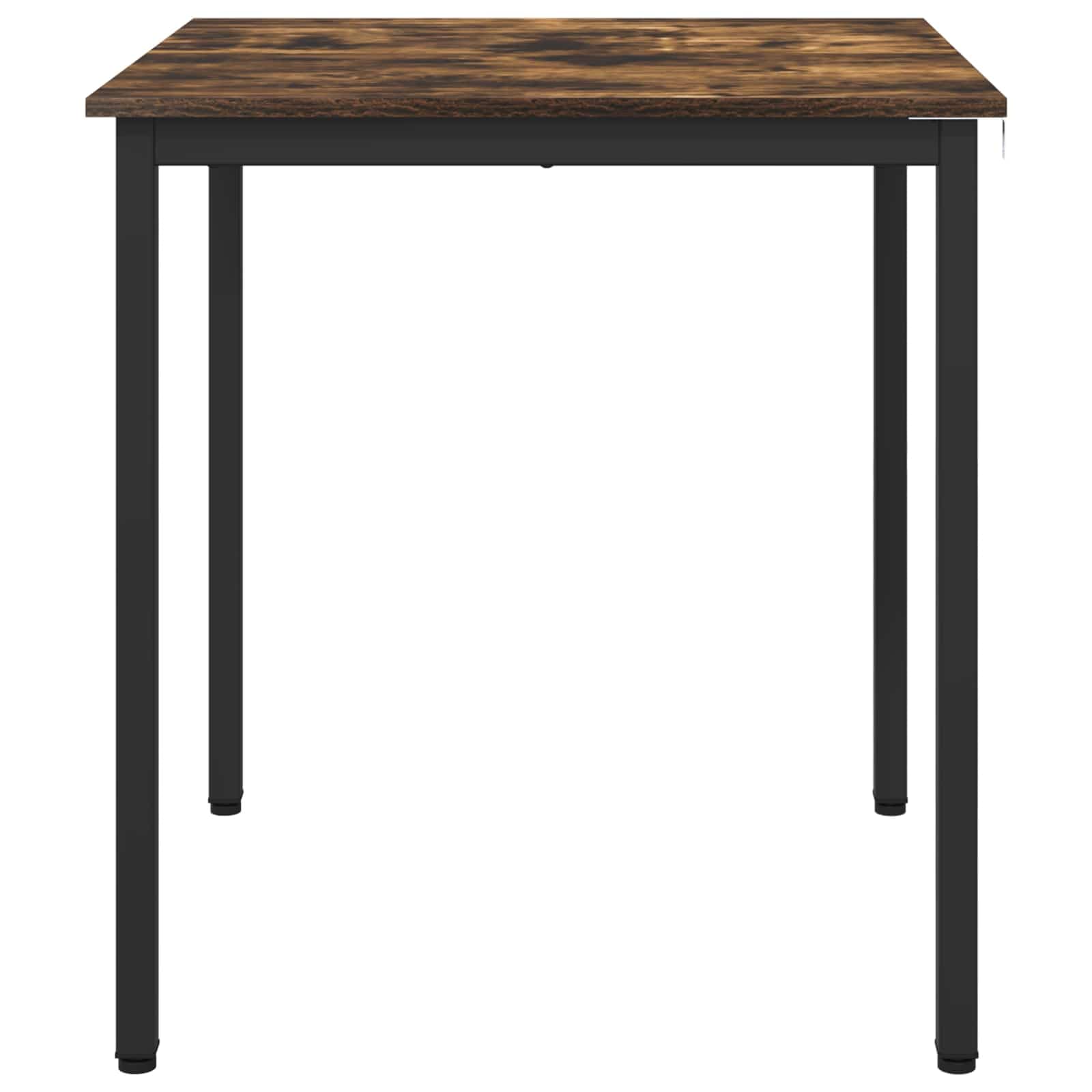 Stół do jadalni 70 x 70 x 75 cm, metalowa rama, kwadratowy stół kuchenny z płytą z materiału drewnopochodnego do jadalni, salonu, biura, stabilny, wytrzymały, łatwy do czyszczenia, idealny