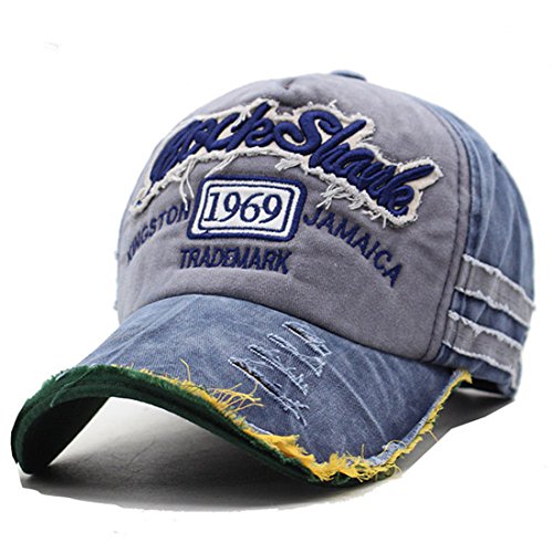 Preisvergleich Produktbild Kuyou Distressed Basecap Snapback Outdoor Baseball Kappe Mütze (Navy)