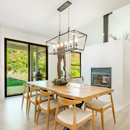 Image of Canomo Pendant Light Fixture Chain Adjustable Lighting Hanging Chain with Connection Locks for Chandelier, Plants Supports to 50LB (Black, 12 feet)
