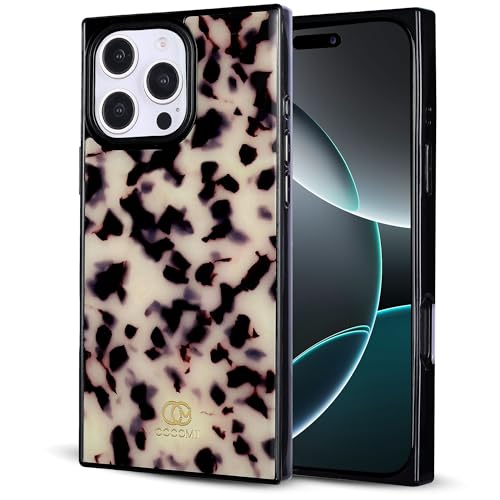 Image of COCOMII Rectangle for iPhone 16 Pro Max Case, Ivory Tortoiseshell