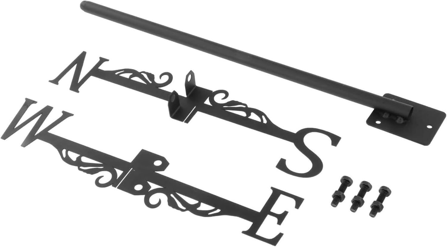 Iron Metal Weathervane Garden Weather Vane with Roof Mount Roof Garden Decorations for Outdoor Farm Yard Garden