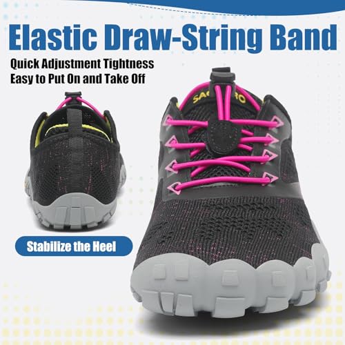 Image of SAGUARO Womens Mens Barefoot Shoes Minimalist Trail Runner Wide Toe Box Zero Drop Outdoor Cross Training Shoe