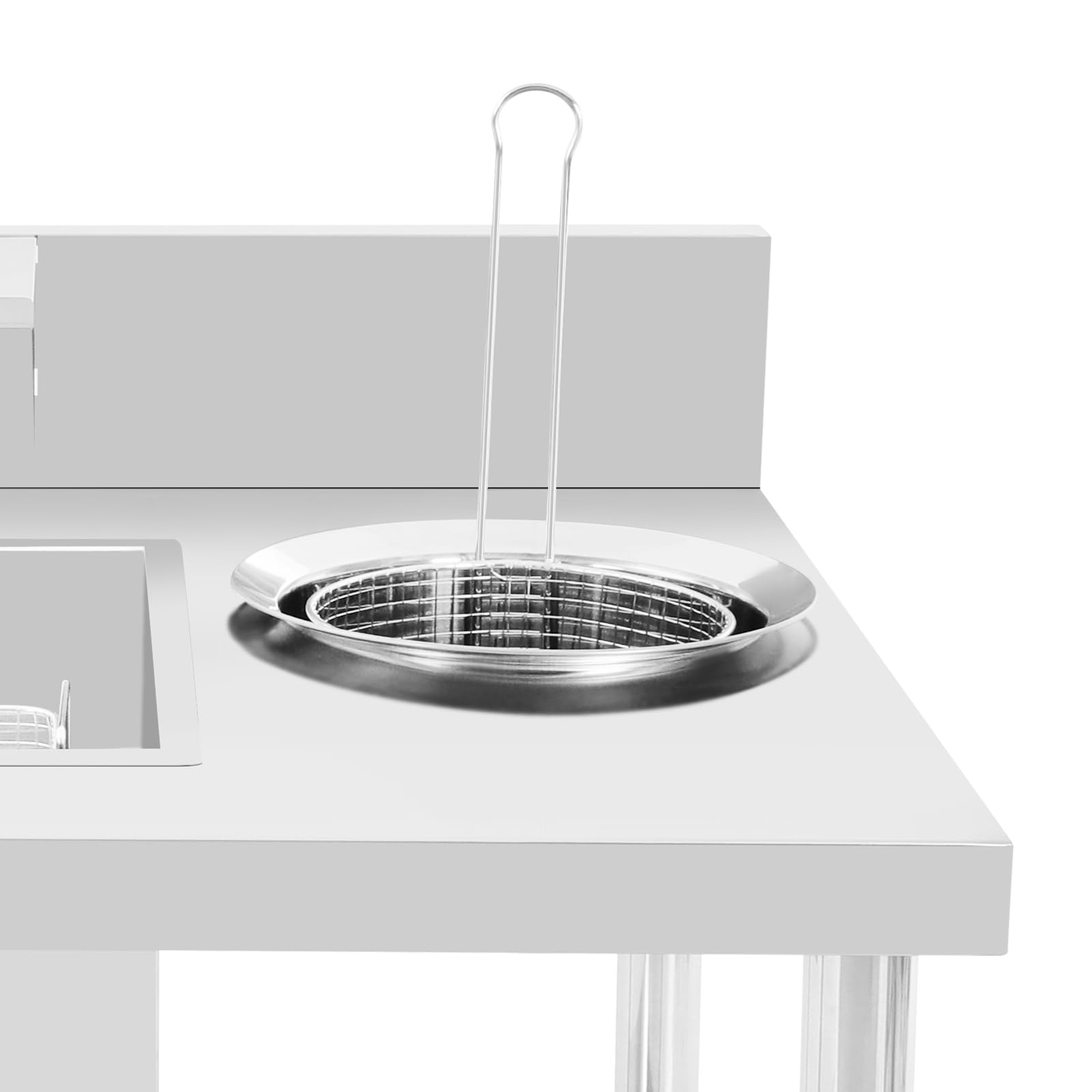 Panierisch Breeding Table Piano di lavoro commerciale impanatura di pollo fritto in acciaio inox con contenitore e cestino per ristoranti di pollo ristoranti fast food hotel
