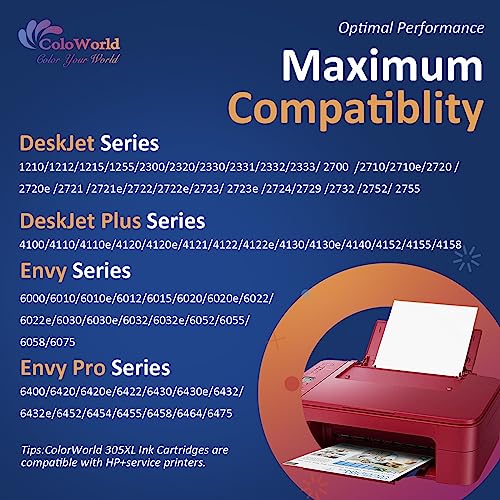 ColoWorld 305 XL Nero e Colore Rigenerata Cartucce...