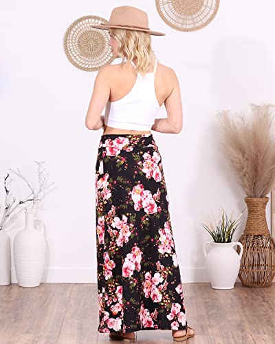 Image of Popana Long Maxi Skirt for Women, Flowy Long Skirts for Women | High Waisted Soft Trendy Rayon, Sundress Convertible Skirt, Long Length Bodycon Maxi Skirt, Petite and Plus Size