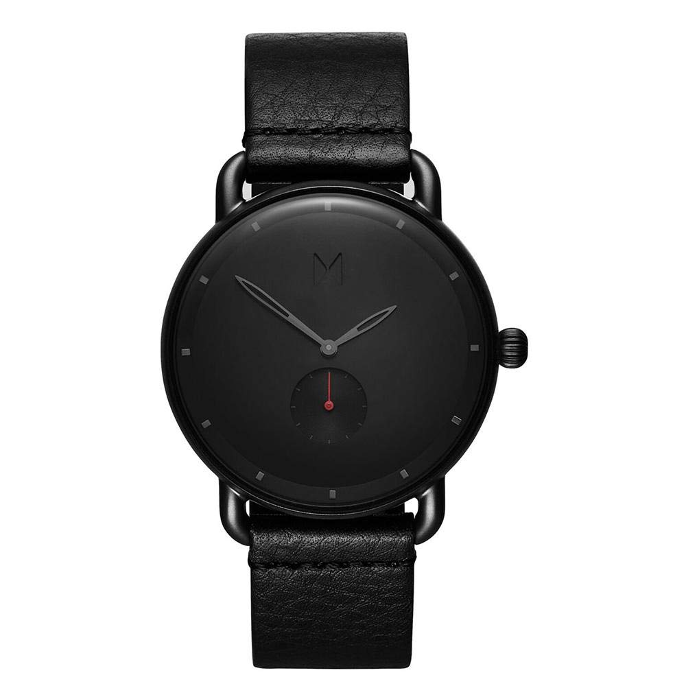 MVMT Analogue Quartz Watch for Men with Black Leather Strap - D-MR01-BBL