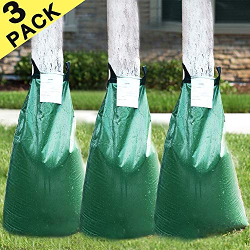 cyrico Tree Watering Bag Premium 20 Gallon Watering Bag for Tree Made of Sturdy PVC with Heavy Duty Zipper Slow Releasing Tree Watering Bag Automatic Watering Tree (3 Pack 5-8 Hours Releasing Time)
