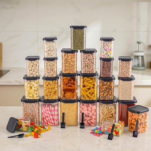 Image of Kitchen Storage Set Of 24 Airtight Containers Set For Kitchen Storage And Containers Box For Pantry Organization And Container For Kitchen Accessories Items & Storage Set of 24-(350ml+650ml+950ml)