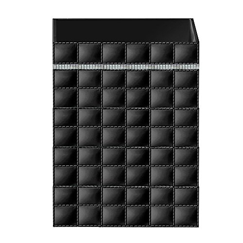 nu steel GB8H Giraffe Collection Wastebasket, Square Vintage Trash Can for Bathroom, Bedroom, Dorm, College, Office, 7.3