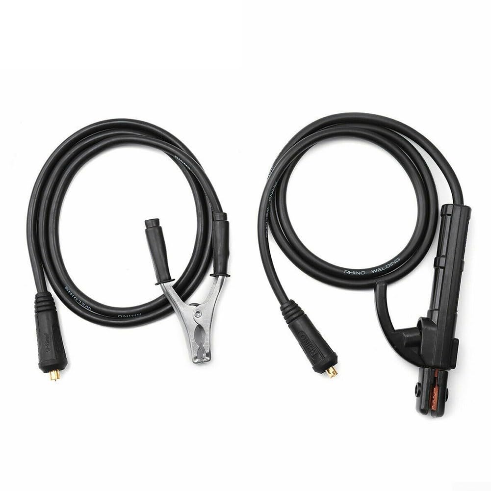 Welding Ground Clamp, 300A Ground Clamp Welder Cable For MMA Arc Welding Inverter Machine, Welder Ground Cable, Welding Electrode Holder Lead-MMA/ARC Welding Ground Clamp(10feet/3m)