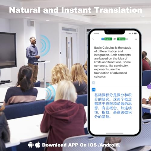 Image of AI Language Translation Earbuds, Translator Earbuds Real Time with iOS & Android, 144-Language Bluetooth Headphones Translating Device for Travel and Business, Black