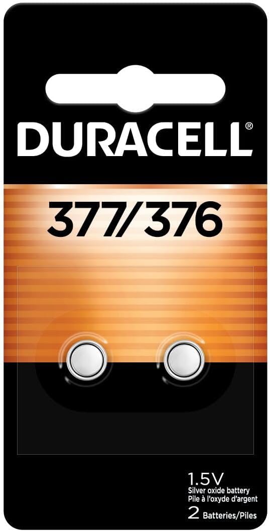 Duracell 377/376 Silver Oxide Button Batteries