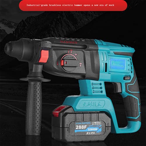SXTYMV Bohrhammer Schlagbohrmaschine Abbruchhammer BüRstenloser MittelgroßEr Elektrischer Hammer Hochleistungs-Hammer… – Bild 3