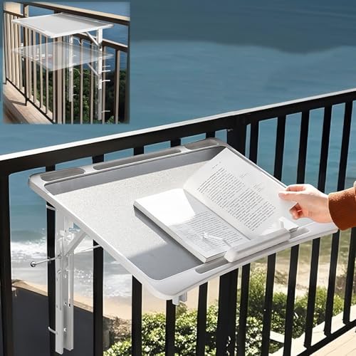 Table de balcon pour manger et travailler sur garde-corps 61cm