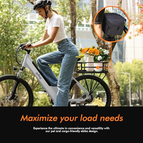 Image of Qlife Cityone Electric Bike for Adults & Teens, Step-Through Commuter Ebike, 1000W Peak Motor, 55-Mile Range, 48V Removable Battery, 26-Inch City Tires, 7-Speed, Up to 20+ MPH