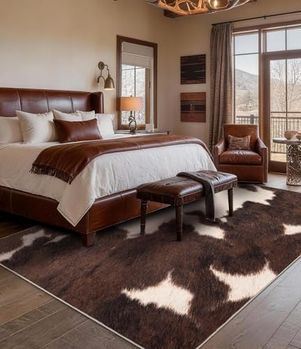 Tapete decorativo 5x7 Brown estilo vaca miniatura 3