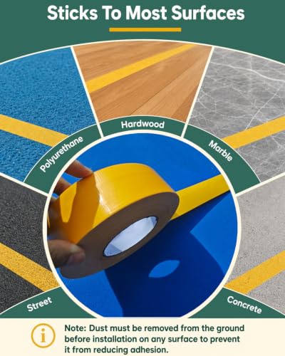 Cinta de marcaje para cancha de pickleball exterior en pack de 3 piezas 5