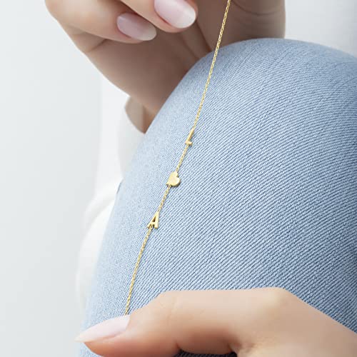 925 Sterling Silver Initial Bracelet for Women, Personalized Letter Bracelet for Mom, Custom Initial Bracelet for Her, Christmas Gift for Her, Bridesmaid Gift, Initial Charm Bracelet3