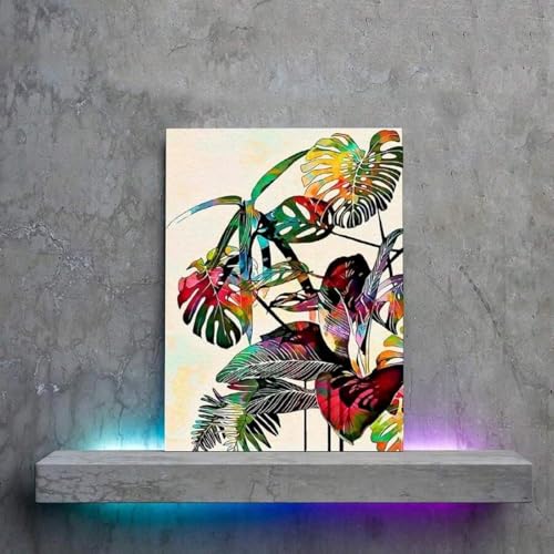 Impression sur toile Monstera avec cadre robuste 80 x 140 cm - 4