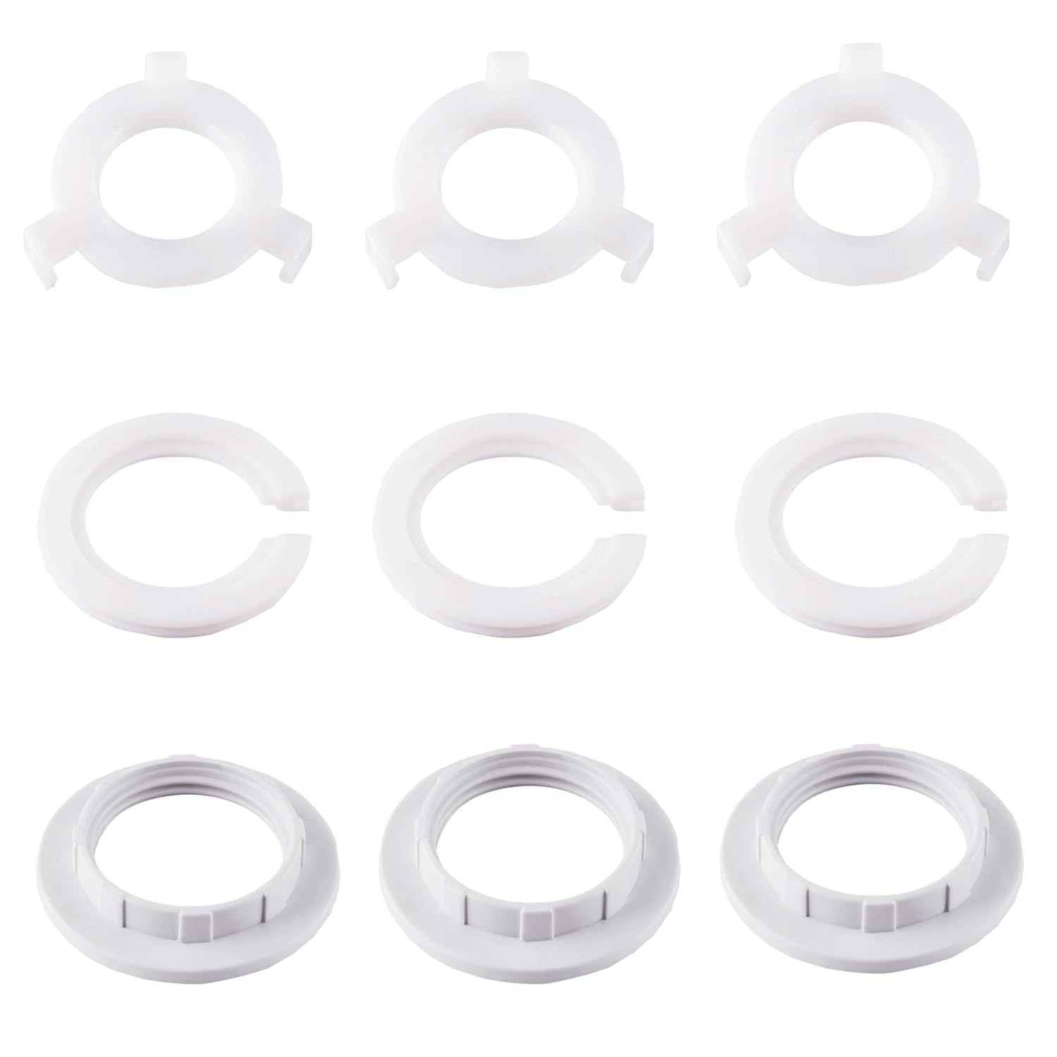18 Pack E27 to E14 Lampshade Reducer Ring, Universal Light Socket