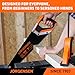JORGENSEN 15” Hand Saw, Black Coated Coarse Handsaw 8TPI for Wood Cutting, Ergonomic Non-Slip Aluminum Handle for Sawing, Trimming, Gardening, Pruning, PVC