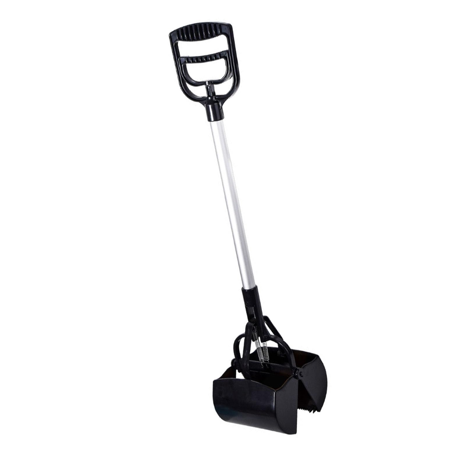 Paletta portatile con manico lungo, design compatto, grande calibro ad angolo di 85°, strumento per raccogliere la cacca del cane per prati e erba