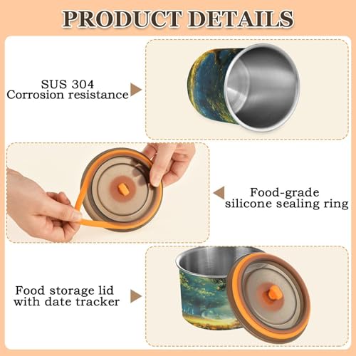 Envase para café de acero inoxidable 500ml con tapa hermética miniatura 4