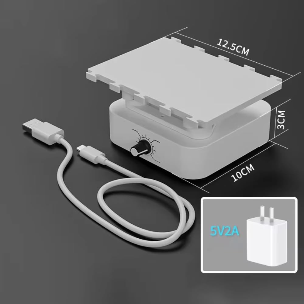 Mini mélangeur orbital rotatif à 360° | Vitesse réglable de 30 à 120 tr/min, alimentation de type C, design de bureau, laboratoire, bricolage, éducation scientifique