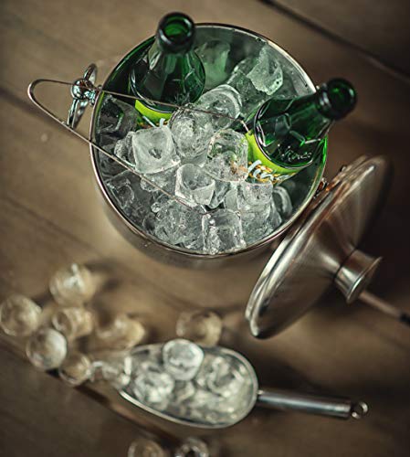 Amerigo Exclusive Insulated Ice Bucket - Well Made Double-Wall Champagne Bucket Keeps Ice Frozen Longer - 3 Liter… - Afbeelding 8