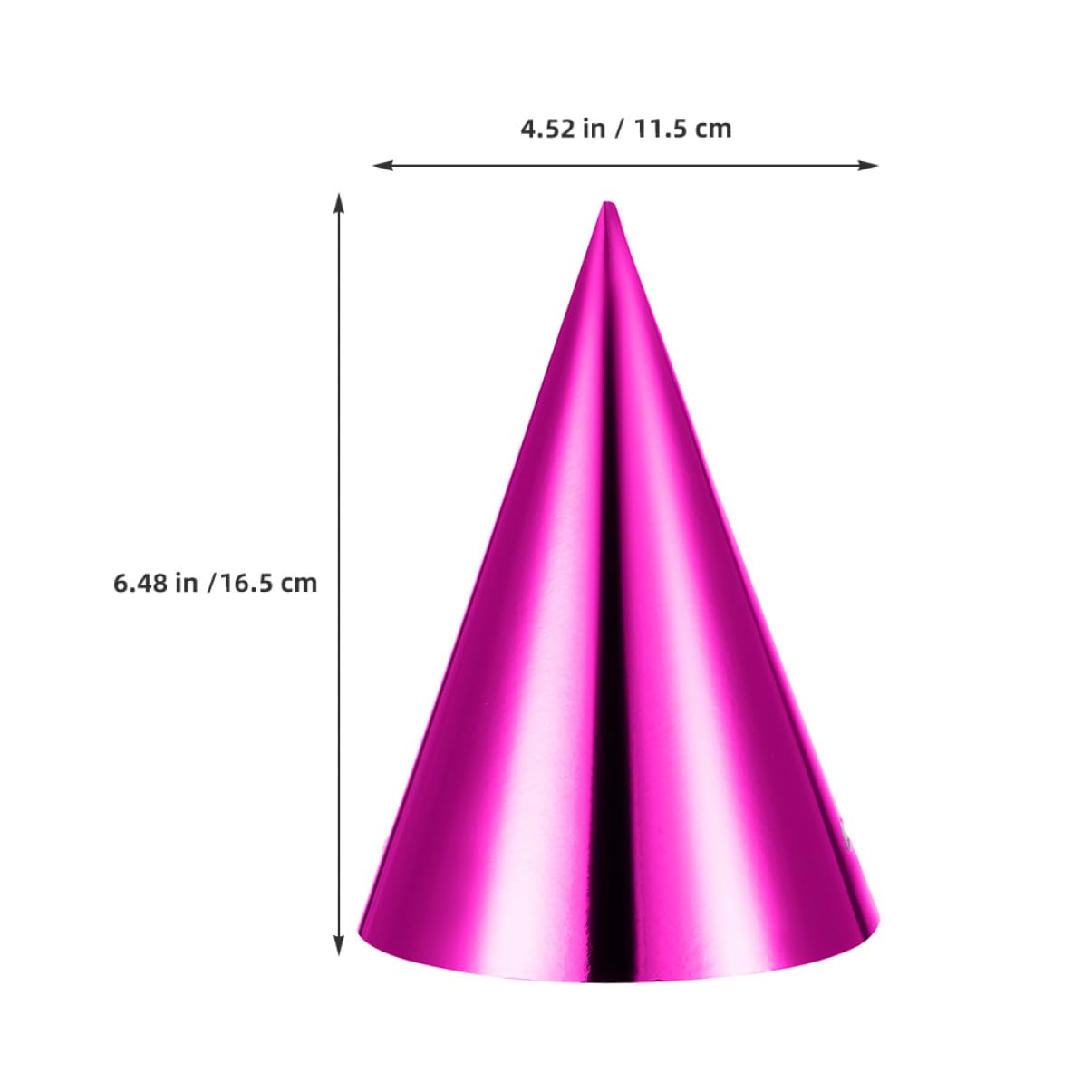 Beaupretty 60pièces Chapeaux Anniversaire Coniques pour Garçon Fille Coiffes Métallisées Brillantes Chapeaux de Fête Papier à Monter Soi-même
