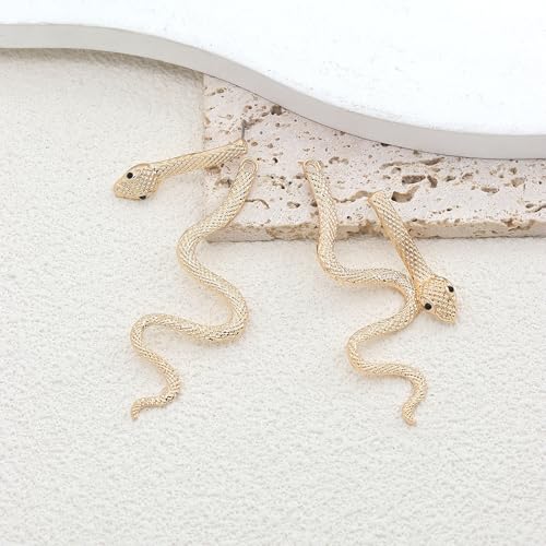 Vintage Snake Earrings for Women Gothic Snake Drop Earrings Lightweight Punk Animal Serpent Statement Earrings Trendy Bar Party Jewelry Accessories4