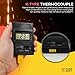 Digital Probe Thermometer for Kiln, Furnace - Hi Temp Thermometer with Digital Readout to 1300° C - Industrial, Commercial Use - K-Type Thermocouple - Wire Lead and Probe Included - Cast Master Elite