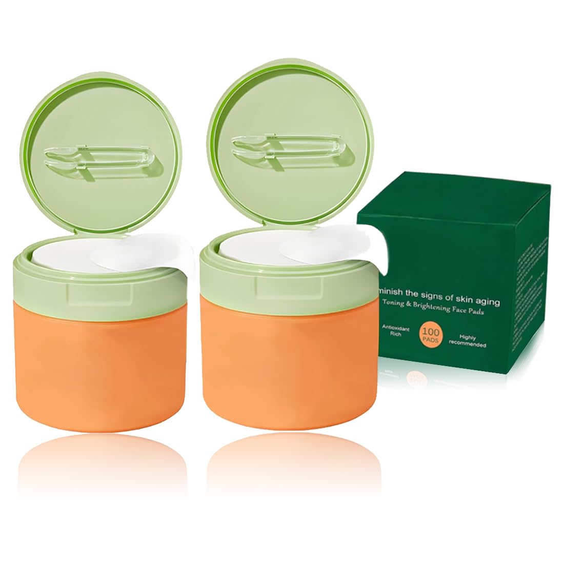 XPEX 2pcs Dischetti Tonificanti Anti-Età Per La Cura Della Pelle,Minimizzare Macchie Scure e Rughe,Centella Asiatica e Niacinamide Per Migliorare Il Tono Della Pelle Non Uniforme