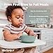 WeeSprout Suction Bowls for Baby & Toddlers (Set of 2) - 100% Silicone w/Plastic Lid - Leak Proof Feeding Supplies - Dishwasher & Microwave Safe Infant Dinnerware w/Extra Strong Base