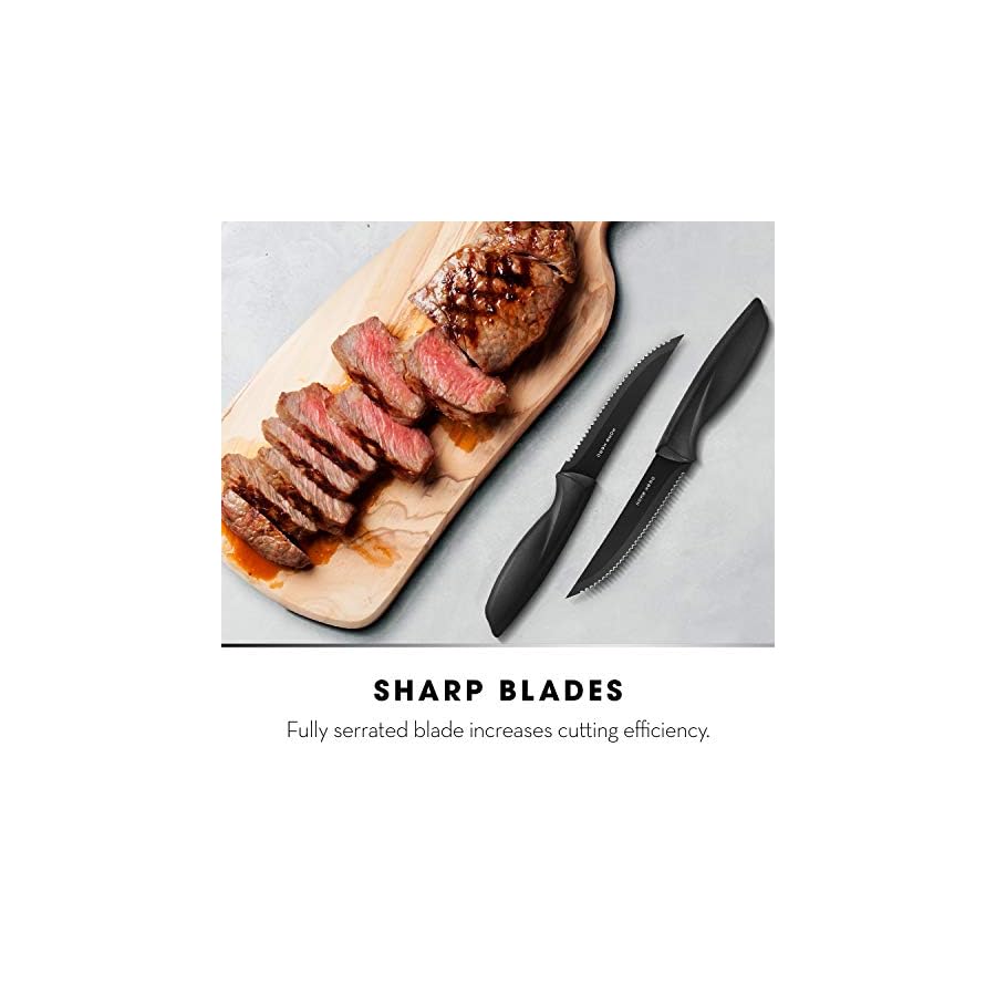 Home-Hero-11-pcs-Set-8-pcs-Stainless-Steel-Steak-Knife-Set-and-X-Large-Wood-Cutting-Board-15-Thick-with-Cheese-Knife-and-Cleaning-Brush-Reversible-Acacia-Wood-Charcuterie-Board-with-Handle Home Hero 11pc Set - 8x Stainless Steel Steak Knife Set - 1x XLarge Wood Cutting Board 1.5" Thick - 1x Cheese Knife - 1x Cleaning Brush