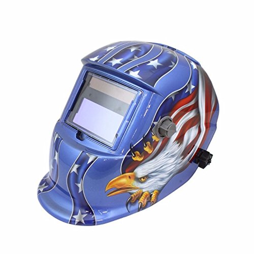 Mig Tig Arc Welding Helmet Solar Auto Darkening Welder Mask Eagle Wide Angle