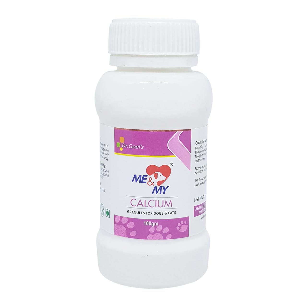 DR Goel�S Me & My Calcium Supplementation in Pets Natural for Lethargy Muscle Tremors Or Twitching Bone Joint Problems Stress Fractures (100Gm) (B09VBX343T) Amazon Price History, Amazon Price Tracker