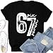 Potia 67 Shirts for Women Funny 67 Gen Alpha Meme Shirt Teen Girls Six Seven Print Teacher School Tees Black