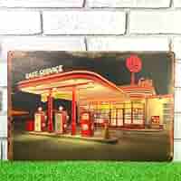 Mobil ガスステーション　プライス看板 Mobil ガスステーション プライス看板 Vintage Mobil Gas