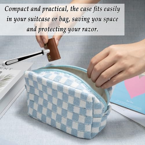 LONGHAO 2 x Razor Case Leather Double Edge Razor Head Protective Sheath Travel Case for Razor Set Safety Razor Cover Made of Leather Portable Razor Protective Case for All Razors and Safety Razors - Image 3