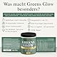 He-Ju Greens Glow Grüne Helfer Entgiftungspulver mit Apfelfaser, Spirulina, Brokkoli & 13 Vitaminen, 300g Superfood-Mix, vegan, ohne Zuckerzusatz, mit Vitamin C & D zur Unterstützung der Immunfunktion