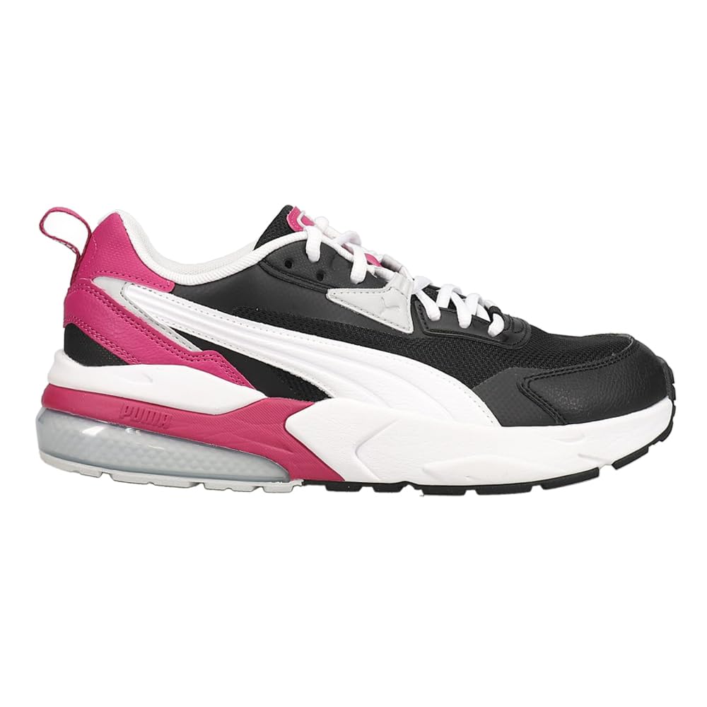 PUMA Womens Vis2k Lace Up Sneakers Shoes Casual - Black, Pink, White 8.5 Black
